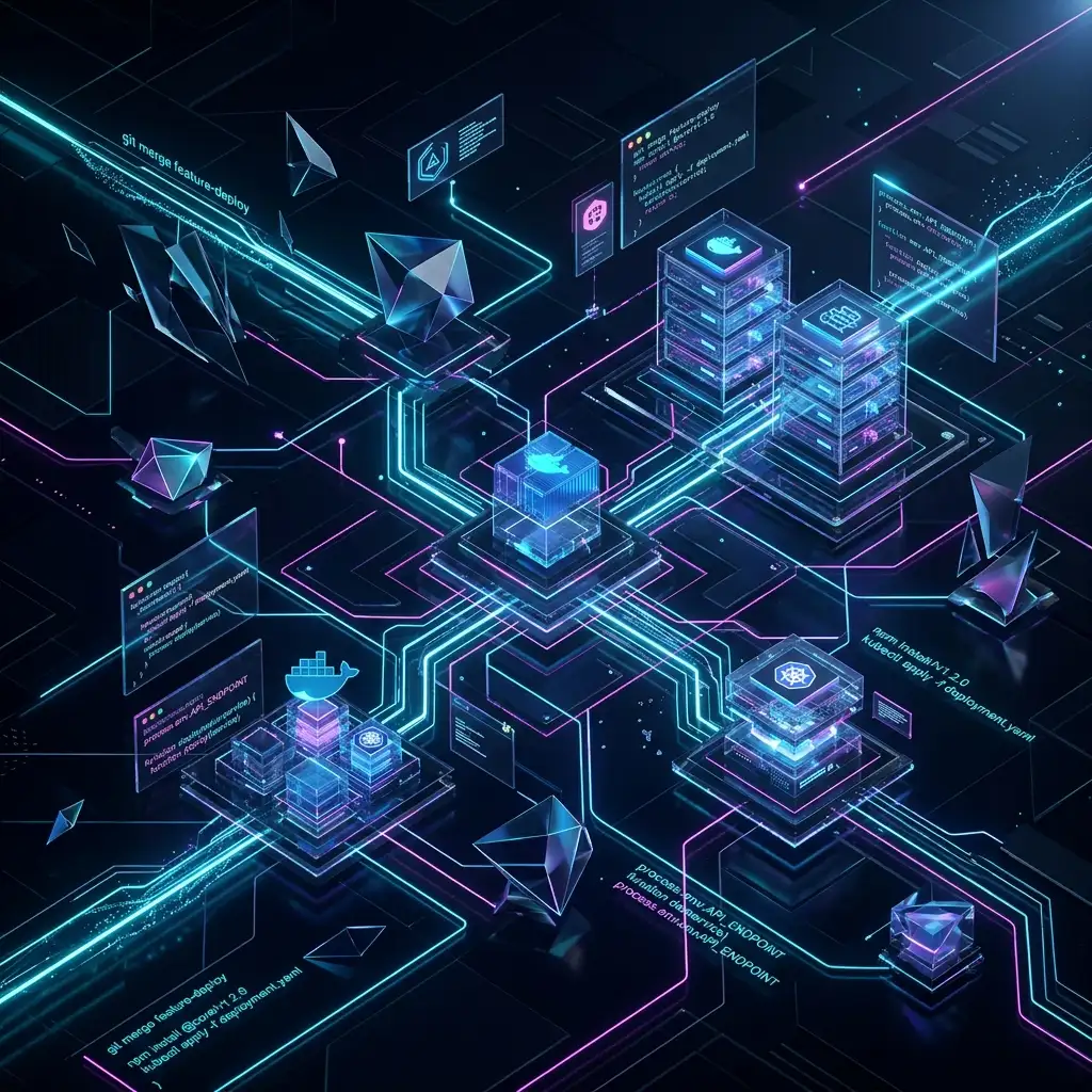 Concepto abstracto de desarrollo de software y código